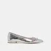 Recurate Palani Ballet Flats Silver Distressed Leather - Re:vita