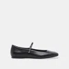 Recurate Reyes Ballet Flats Black Leather - Re:vita In Black