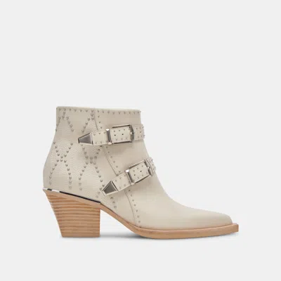 Recurate Ronnie Booties Ivory Leather - Re:vita