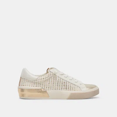 Recurate Zina Sneakers Bone Gold Woven - Re:vita