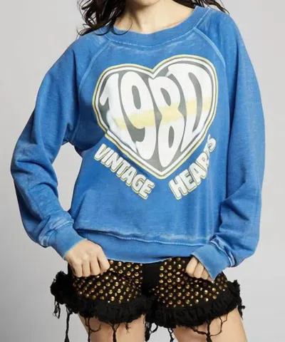 Recycled Karma 1980 Vintage Sweatshirt In Cobalt Blue