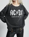 Recycled Karma Acdc Back Sweatshirt In Black In Grey