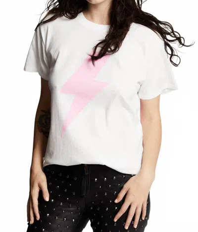 Recycled Karma Acdc Bolt Rock Out Tee In White