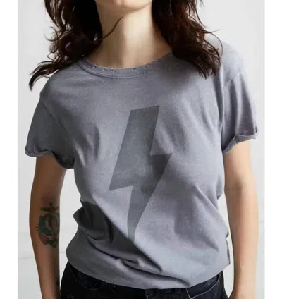 Recycled Karma Ac/dc Bolt Vintage Tee In Grey