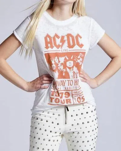 Recycled Karma Ac/dc Highway To Hell Burnout Tee In White