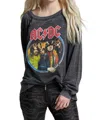 RECYCLED KARMA ACDC SWEATSHIRT IN BLACK