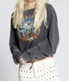 Recycled Karma Aerosmith 1979 Tour Crop Sweatshirt In Black In Black
