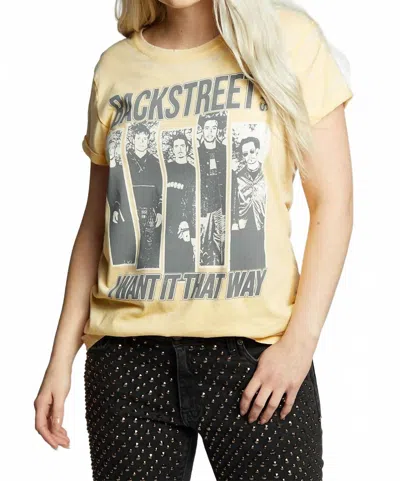 Recycled Karma Backstreet Boys I Want It That Way Tee In Yellow