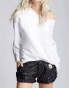 Recycled Karma Bell Sleeve Sweatshirt In White In White