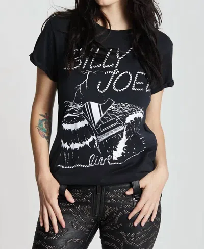 Recycled Karma Billy Joel Live Vintage Tee In Black In Blue