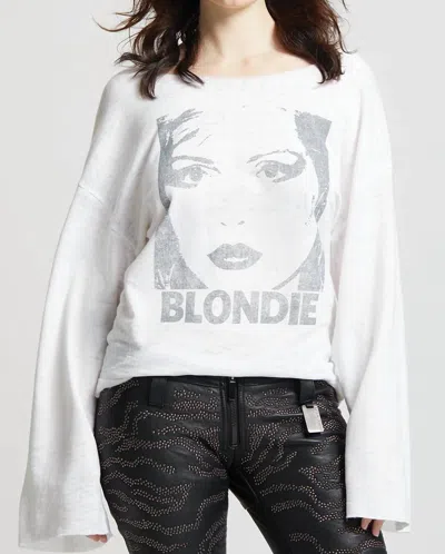 Recycled Karma Blondie Bell Sleeve Top In White