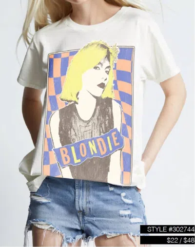 Recycled Karma Blondie Live Tee In Pearl In White