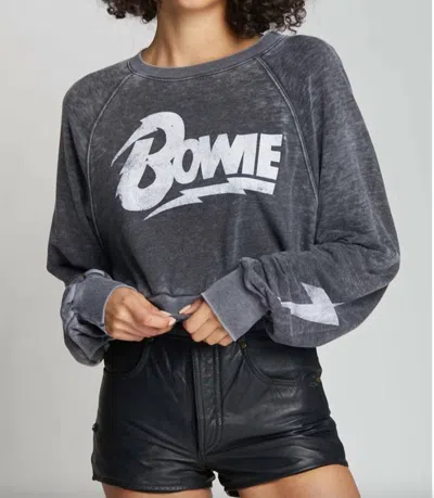 Recycled Karma Bowie Strike Cropped Sweatshirt In Black