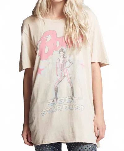 Recycled Karma Bowie Ziggy Stardust Tee In Beige In Neutral