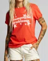 Recycled Karma Champagne Probs Graphic Tee In Red In Red
