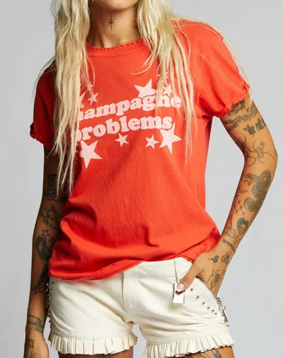 Recycled Karma Champagne Probs Graphic Tee In Red