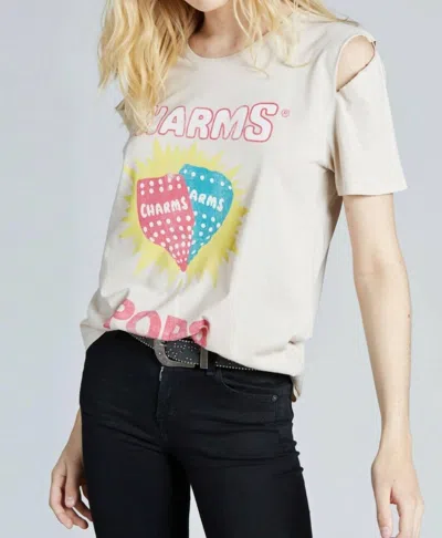 Recycled Karma Charms Pops Vintage Top In Vintage White