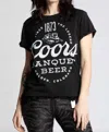 Recycled Karma Coors Banquet Beer 1873 Tee In Black In Black