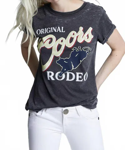 Recycled Karma Coors Rodeo Bull Tee In Gray