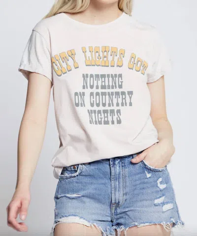 Recycled Karma Country Nights Tee In Old Lace In White