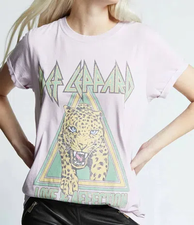 Recycled Karma Def Leopard Tee In Pink In Multi
