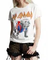 Recycled Karma Def Leppard Bulldog Tee In White In White
