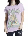 Recycled Karma Def Leppard Love & Affection Burnout Tee In Lilac In Pink