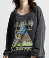 Recycled Karma Def Leppard World Tour Sweatshirt In Black In Black