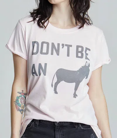 Recycled Karma Don't Be A Donkey's Butt Tee In Petal In Pink