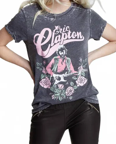 Recycled Karma Eric Clapton 1977 World Tour Tee In Black In Gray