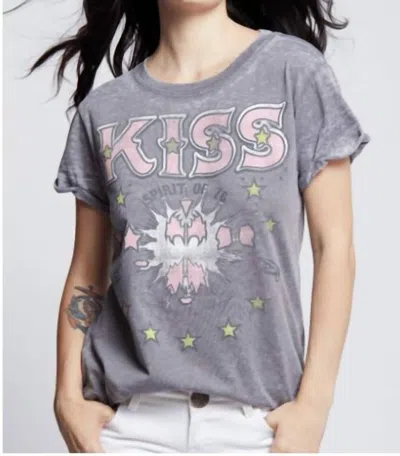 Recycled Karma Kiss Spirit Tee In Purple In Gray