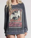 Recycled Karma Led Zeppelin 1975 Sweatshirt In Black In Black
