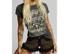 Recycled Karma Lynyrd Skynyrd Whiskey Tee In Black In Gray