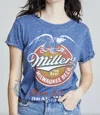 Recycled Karma Miller High Life Tee In Navy In Blue