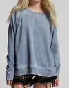 Recycled Karma Oversized Sweatshirt In Vintage Blue In Blue