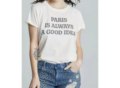 Recycled Karma Paris Short Sleeve Tee In White