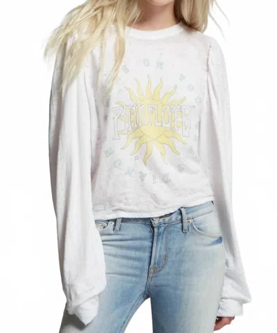 Recycled Karma Pink Floyd Classic Shine Puff Sleeve Tee In White