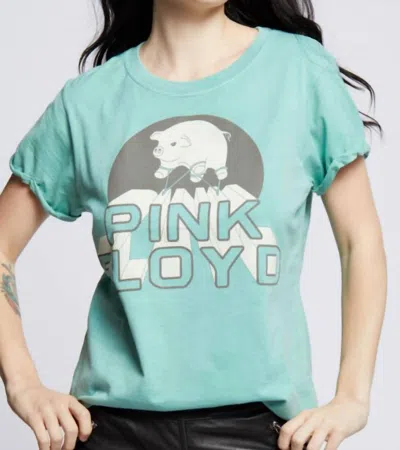 Recycled Karma Pink Floyd Flying Pig Tee In Blue In Green