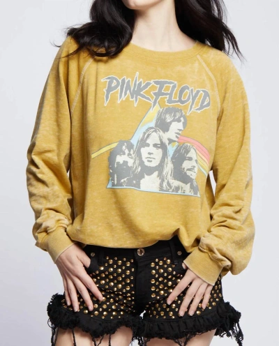 Recycled Karma Pink Floyd Sweatshirt In Mustard In Yellow