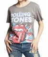 Recycled Karma Rolling Stones Est. 1962 Graphic Tee In Grey In Gray
