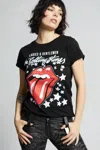 Recycled Karma Rolling Stones Stars Grpahic Tee In Black In Black