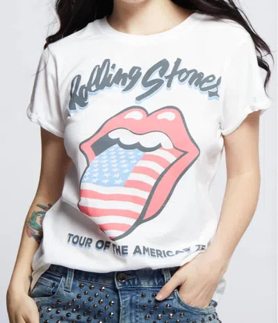 Recycled Karma Rolling Stones Tour Tee In White