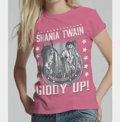Recycled Karma Shania Twain Giddy Up Tee In Pink In Multi