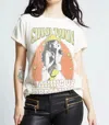 Recycled Karma Shania Twain Short Sleeve Tee In Pearl In White