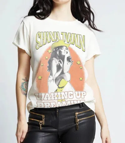 Recycled Karma Shania Twain Short Sleeve Tee In Pearl In White