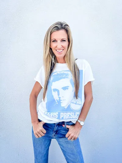 Recycled Karma Sun Records X Elvis Presley Photo Tee In White