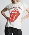 RECYCLED KARMA THE ROLLING STONES LIVE! TEE IN WHITE/MULTI