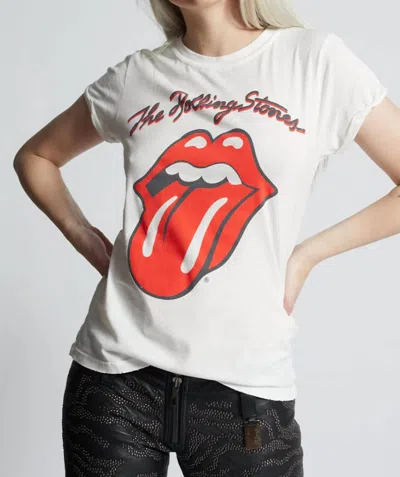 Recycled Karma The Rolling Stones Live! Tee In White/multi