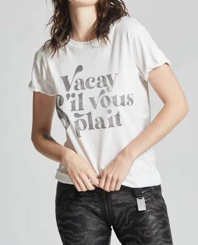 Recycled Karma Vacay S'il Vous Plait T-shirt In White