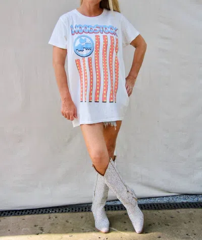 Recycled Karma Woodstock Peace Now Tee In White